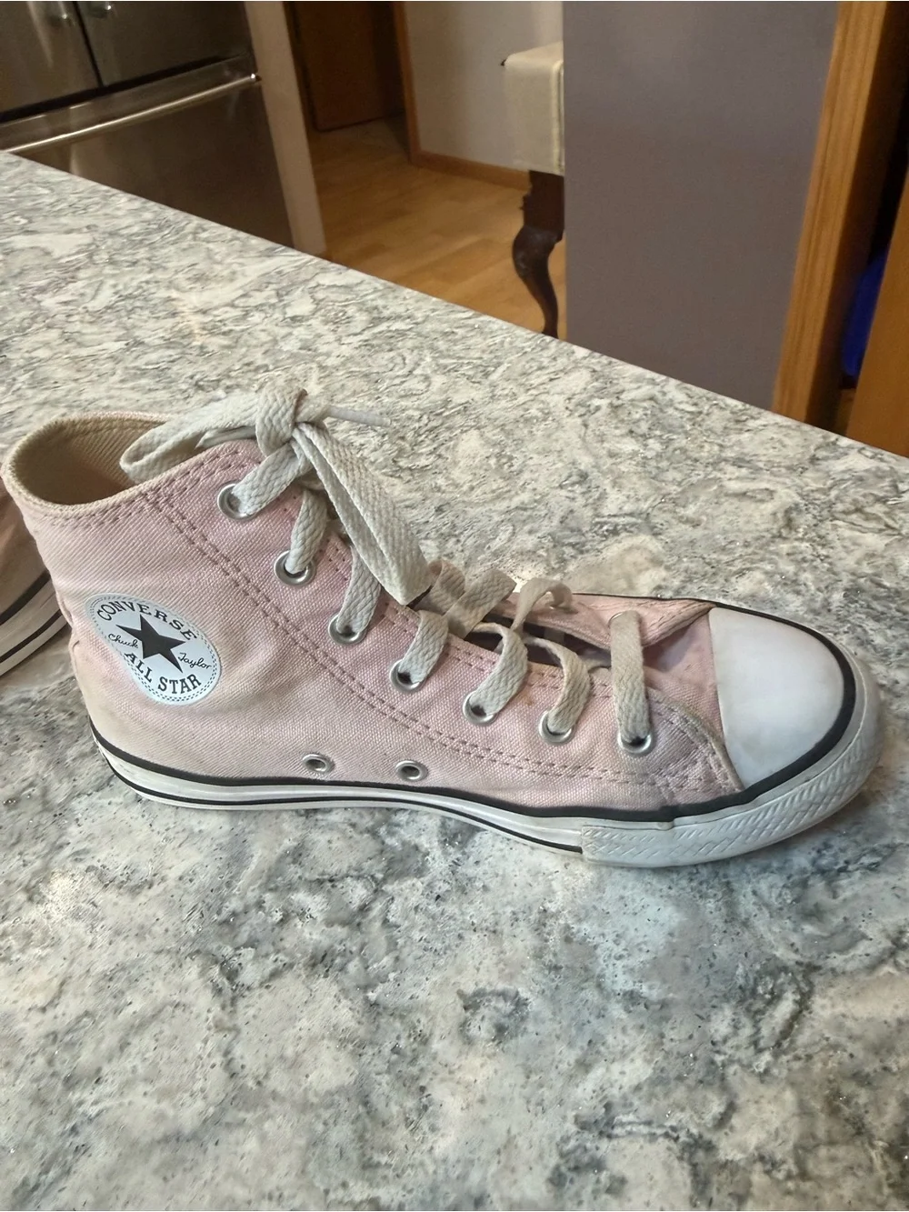 Converse Kids Light Pink High-Top Canvas Sneakers